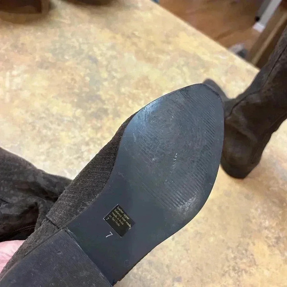 Seychelles Anthropologie Brown Victory Croc Over Knee Boots - Picture 15 of 15